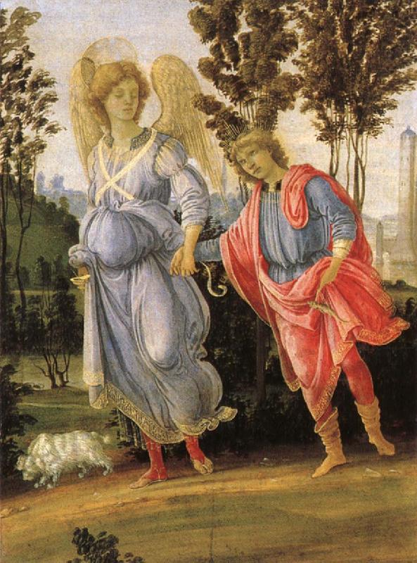 Filippino Lippi Tobias and angeln, probably china oil painting image